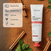 Boka Fluoride Free Toothpaste, Nano-Hydroxyapatite Toothpaste, Appropriate for Sensitive Teeth - Cinna Mint Flavor, 3.4 fl oz