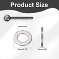 thumbnail image 2 of Uxcell Rondelles Plates en Acier Inoxydable Petite Entretoise pour Vis Boulons Écrous Assortiment 20 M10 x 20mm x 2mm, 2 of 7