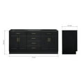thumbnail image 2 of Ariel Hepburn 72 In. Double Sink Base Cabinet In Black, 2 of 9