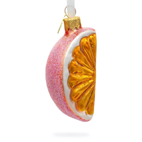 Orange Citrus Slice Glass Christmas Ornament