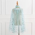 thumbnail image 6 of TAIAOJING Toddler Girls Lace Up Cape Party Robe Kids Tulle Princess Cloak Coat, 6 of 6