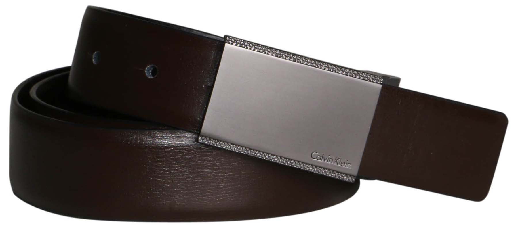 Calvin Klein Men's 7539196 Genuine Leather 30mm Twist Reversible Belt Black  Bn 36