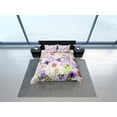 thumbnail image 4 of Rosas púrpuras y rosas Juego de Funda Nórdica Colorido Colcha, Floral Dormitorio Ropa de cama, 4 of 4