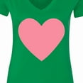 thumbnail image 4 of Inktastic Pink Valentine's Day Heart Women's V-Neck T-Shirt, 4 of 5