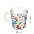 thumbnail image 2 of Yiaed Summer Stamp Print Ceramics Coffee,Large Handle Design,Extra Large Tea and Coffee Cup for Office and Home Mugs, 2 of 6