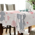 thumbnail image 5 of Yayeee Tablecloths 54" x 54" Rectangle Wrinkle Resistant Party Table Cover, Cute Elephant, 5 of 8
