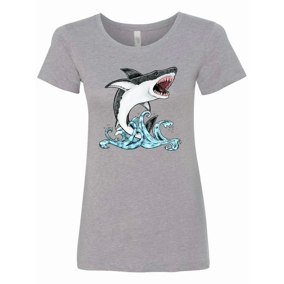 Inktastic Great White Shark Jumping Women's T-Shirt