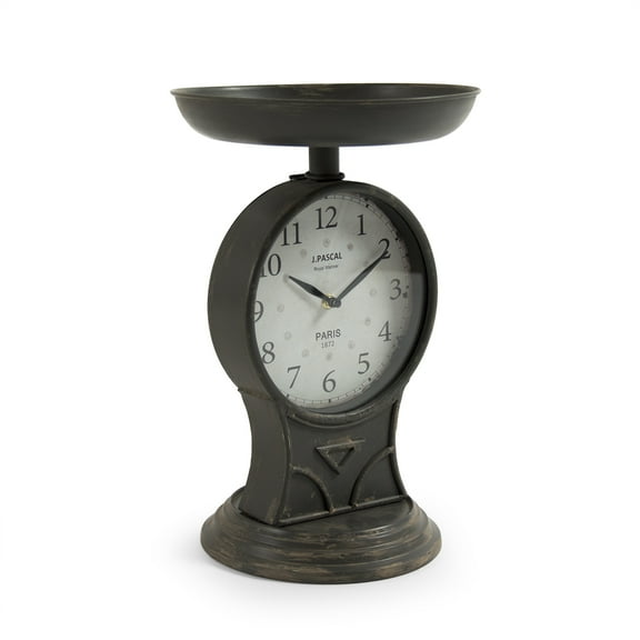 Zentique PC069 10 x 15.25 x 10 in. Iron Scale Clock, Bronze