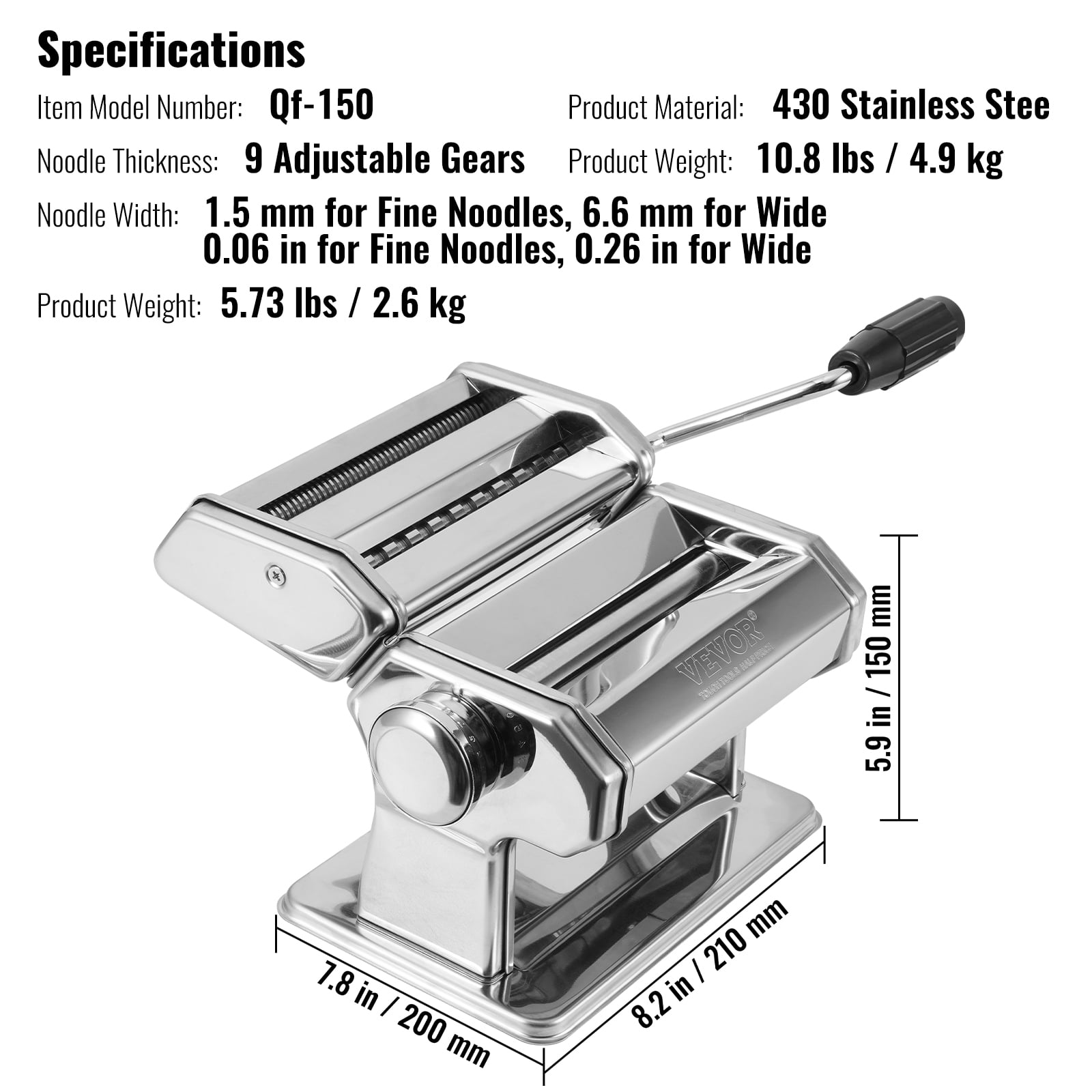 Household Manual Noodle Maker Stainless Steel Fresh Pasta Machine Small  Noodle Press Pasta Roller Machine Kitchen Tools