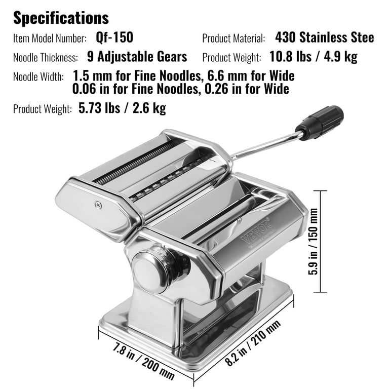 Kitchen Multi-Function Manual Noodle Press Machine Stainless Steel