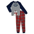 thumbnail image 6 of Jolly Jammies Boys or Girls Unisex Plaid Bears Matching Family Pajamas Set, 2-Piece, Sizes 6-12, 6 of 8