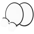thumbnail image 1 of Foldable Fan White Round Hand Fan Folding for Serving Daily Life 2Pcs, 1 of 5