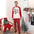 thumbnail image 3 of PatPat Christmas Pajamas Family Matching 2 Piece Top & Pants Pjs Sets Nutcracker Totally Crushin' Christmas Letter Print Men Sleepwear with Socks, Red, M, 3 of 14