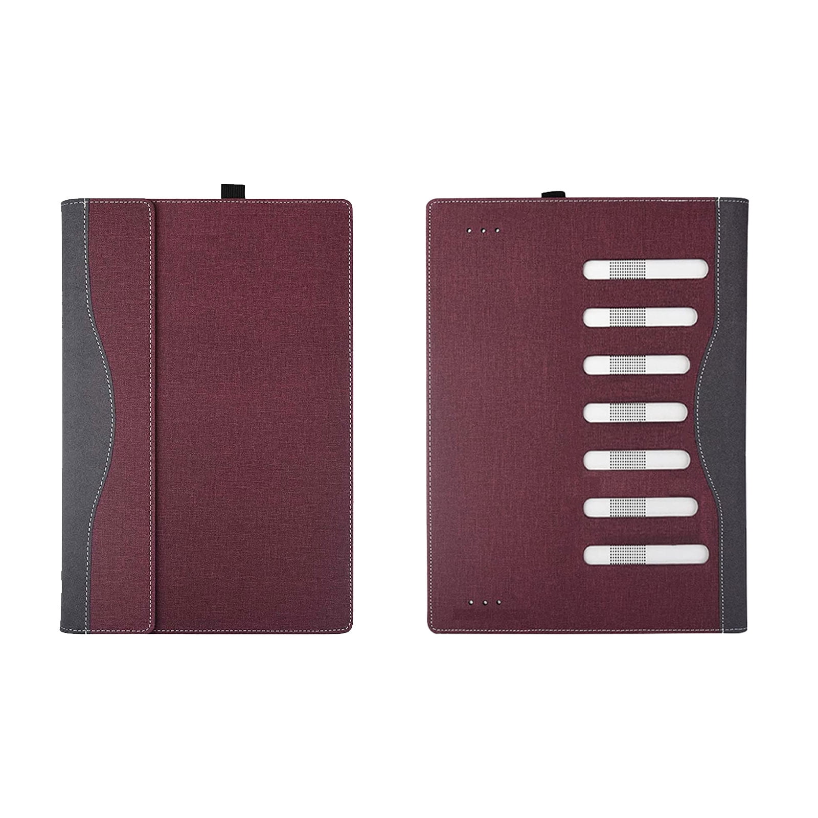Laptop Cover Case for Dell Inspiron 16 5645/5640/5635/5630/5625/5620 Notebook PC (NOT Working with Other Dell Models) PU Leather Detachable Notebook Sleeve (Wine red)