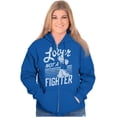 thumbnail image 3 of Popeye the Sailor Loves Not a Fighter Zip Hoodie Sweatshirt Women Brisco Brands X, 3 of 6