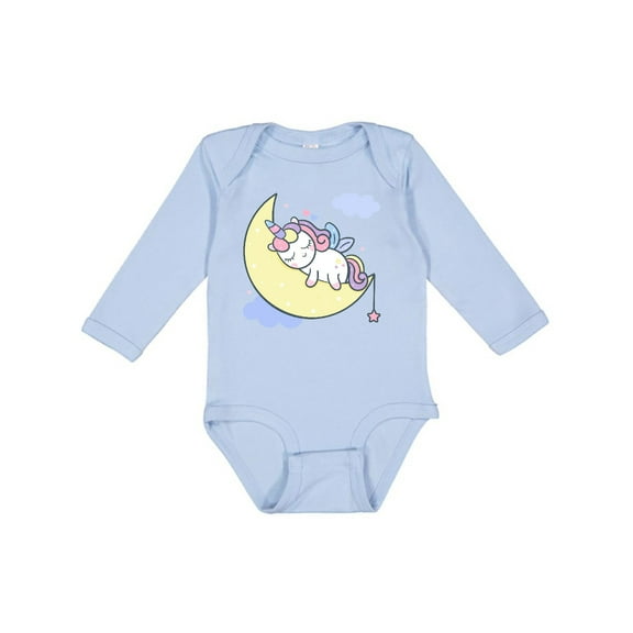 Inktastic Unicorn Moon Girls Long Sleeve Baby Bodysuit