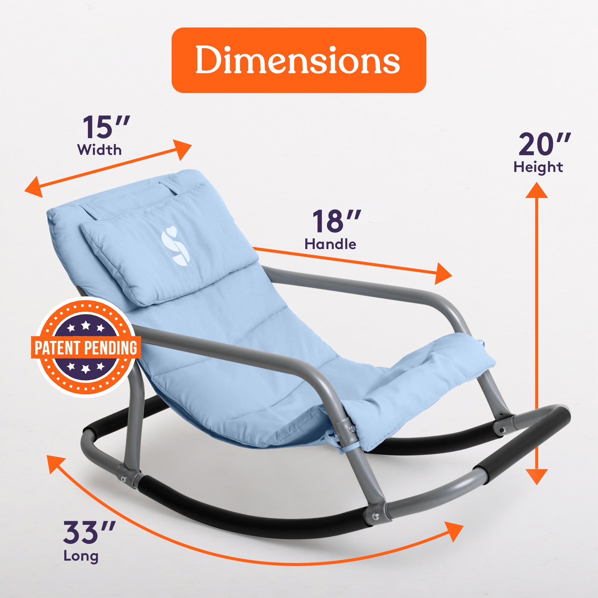 Special Supplies Sensory Rocking Chair for Kids – Calming Kids Rocker for Balance & Stability – Comfortable Floor Chair for Playroom, Bedroom, Nursery (Blue)