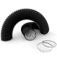 thumbnail image 1 of Dryer Vent Hose iPower 4 Inch 8 Feet Aluminum Ducting Black, 1 of 7