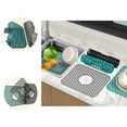 thumbnail image 1 of Drain Pad Reusable Quick Drying Hollow Silicone Kitchen Bar Sink Protective Anti-slip Dish Drain Mat for Daily Use, 1 of 8