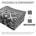 thumbnail image 3 of DEORAB Outdoor Rugs Waterproof Plastic Straw Camping Carpet Reversible Patio Outside Mat 5'x8',Grey & White, 3 of 8