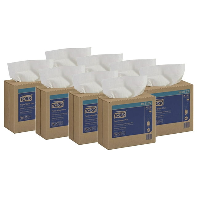 Tork®Paper Wiper Pop-Up Box, White, 1-Ply, 100 Wipers/Box, 8 Boxes/Case