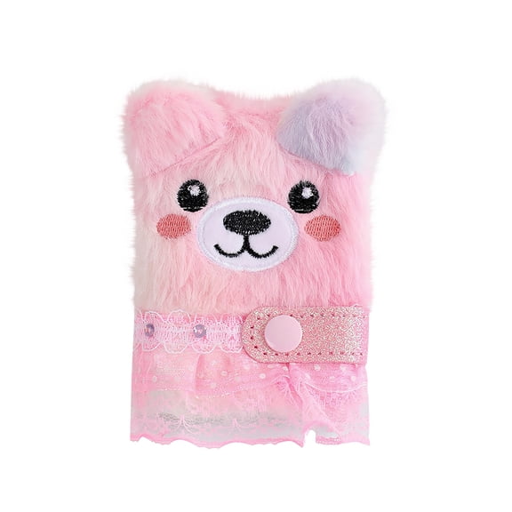 Back to School Supplies A5 Cartoon Plush Notebook Student Diary Cute Soft Cover Journal for Writing Memories Ideas Home Office Gift