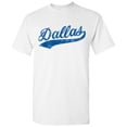 thumbnail image 6 of UGP Campus Apparel Dallas City Baseball Script Basic Cotton T-Shirt - 2X-Large - White, 6 of 6
