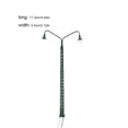 thumbnail image 4 of Model Railway Lamp 1:87 Scale Streetlight Simple Layout Props Double-Heads LED Park Light Home Yard Landscape Decorations Green（Warm Light）, 4 of 7