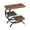 Dark Brown, variant on Spaco C-Shaped End Table, Industrial 3-Tier Side Table, Sofa-Side Table for Small Space, Dark Brown