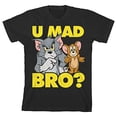 thumbnail image 5 of Tom & Jerry U Mad Bro? Youth Black Graphic Tee-Medium, 5 of 7