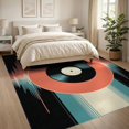thumbnail image 3 of ODIKA Vinyl Record Minimalist Turntable Motif Retro Soundwave Border Non-Slip Chair-Friendly for Dining Room, Large Office, Lounge, 3 of 7