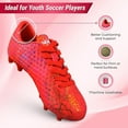 thumbnail image 2 of Vizari Zodiac Firm Ground Soccer Cleats for Kids – Durable, Lightweight Soccer Shoes for Boys and Girls, Red, 13.5, 2 of 7