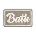 thumbnail image 2 of KOYPTL Waffle Bath Mat Boho Flocked Bath Rug Absorbent Non Slip Ultra Soft Bathroom Mats Machine Washable Knit Bath Rugs with Bath Letter for Bathroom Bedroom Kitchen Tub 16*24" Brown, 2 of 6