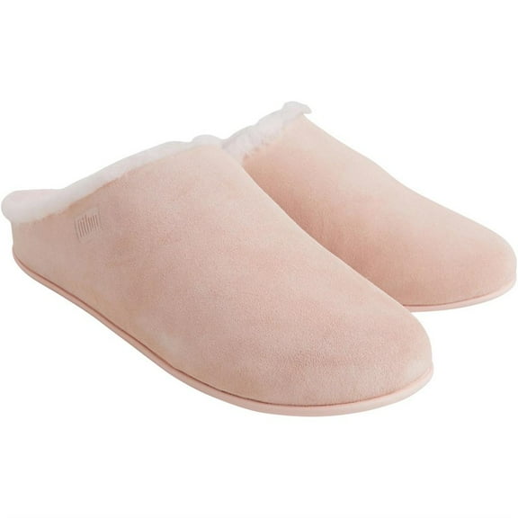 FitFlop Chrissie Shearling Pink Salt Slippers 7M