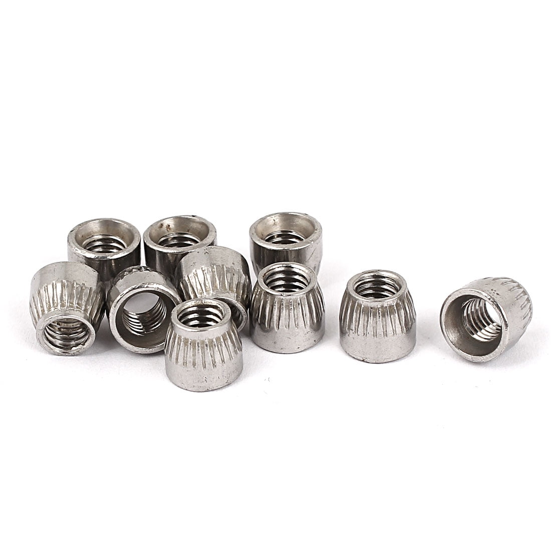 M6 Female Thread Stainless Steel Conical Cap Tapered Cone Nut 10pcs