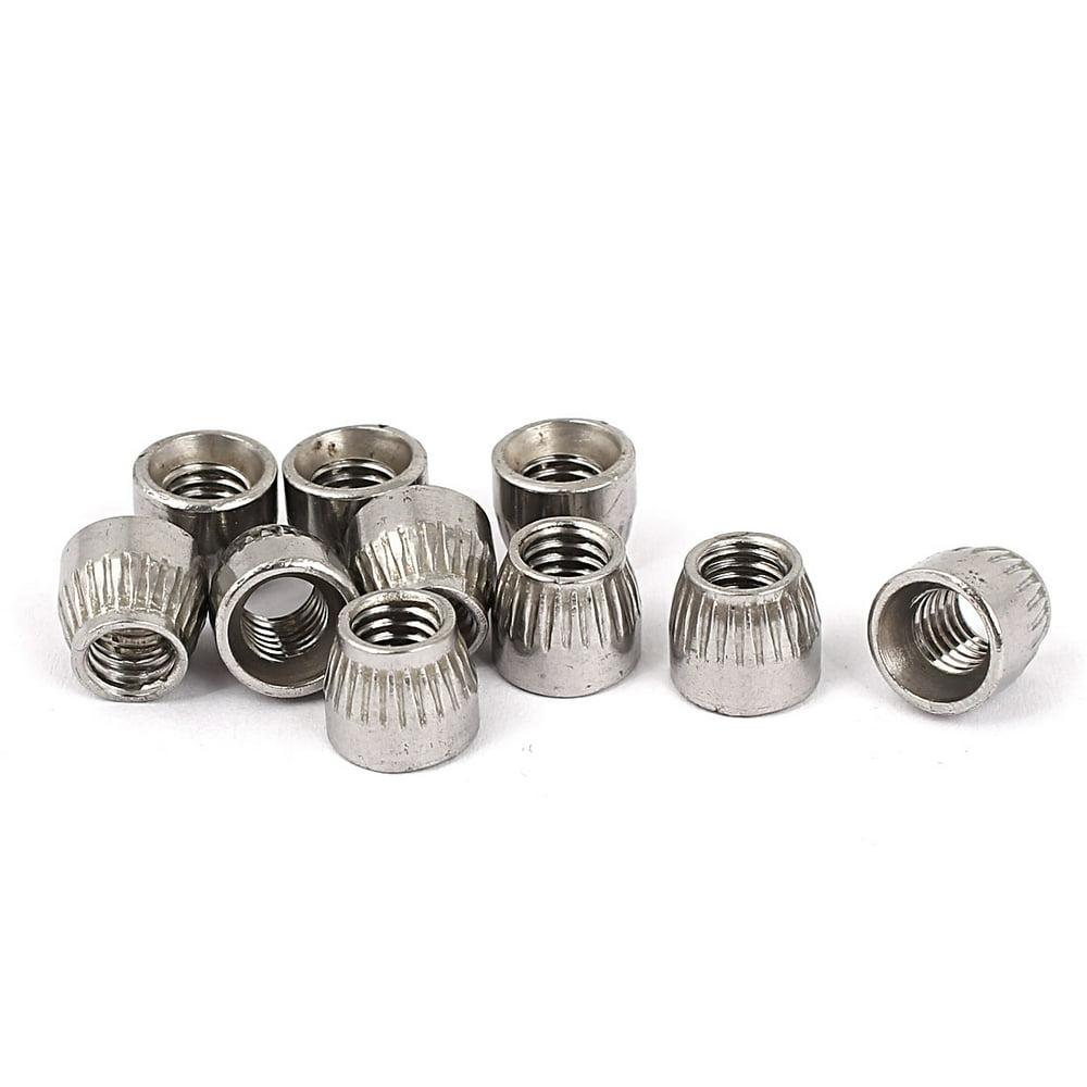 M6 Female Thread Stainless Steel Conical Cap Tapered Cone Nut 10pcs