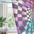 thumbnail image 4 of Yayeee Window Curtains Light Filtering 63"x42" Grommet Panel Pair Home Living Room Decor, Beige Wavy Plaid, 4 of 7