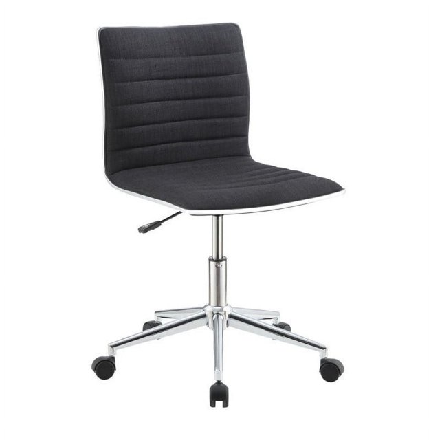 Scranton & Co Sleek Adjustable Office Chair in Black and Chrome