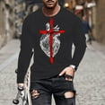thumbnail image 1 of Blusas y camisas de manga larga y cuello redondo para hombre, camisetas informales con estampado de cuello redondo, blusas de manga corta para hombre, 1 of 5