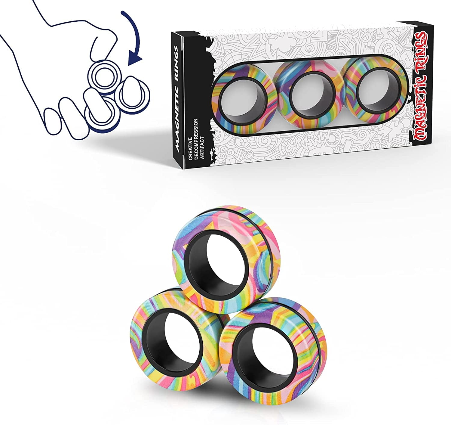 Magnetic Bar Fidget Toy Adult Stress Relief Magnet Antistress Fingertip Toy  Gift