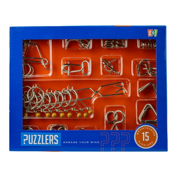 Go! Games, 15-in-1 Metal Puzzler Set