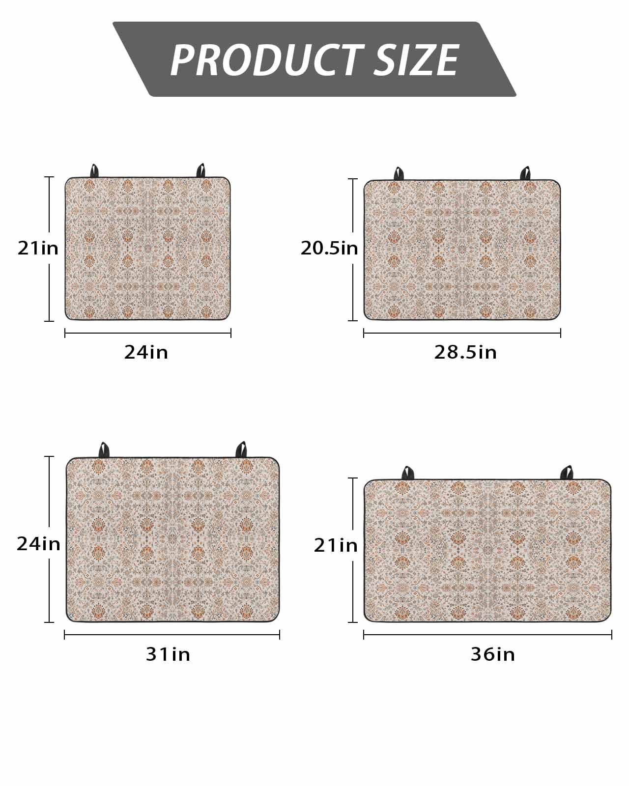 Stove Top Covers for Electric Stove, Vintage Boho Glass Stovetop Cover Protector, Retro Southwestern Ethnic Mexican Floral Induction Cooktop Protector Oven Mat for Kitchen Countertop 24"x21"