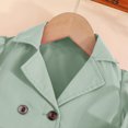 thumbnail image 5 of Odeerbi Toddler Girls Slip Pleated Dress with Notched Lapel Cropped Jacket Two Pieces Dress Set Fashion Solid Color Jacket Long Sleeve Coat Solid Color Strap Skirt Two Piece Set Green, 5 of 8