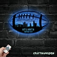 thumbnail image 3 of Craftnamesign Custom Atlanta Skyline Metal Sign LED Light, American Football Sign, Football Decor, 3 of 5