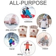 thumbnail image 4 of Autumn and winter plush gloves for children, half finger clamshell gloves brown, 4 of 5