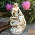 thumbnail image 4 of Homestyles 18 in. Sexy Merman & Mermaid on the Oceans Rock in Antique White Finish Nautical Garden Beach Statue, 4 of 7