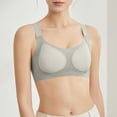 thumbnail image 2 of Sopiago Bra Women Smooth Seamless Bra Thin Bralette Wireless Soft Support Bra Sagging Sports Bra Light Gray,XXL, 2 of 7
