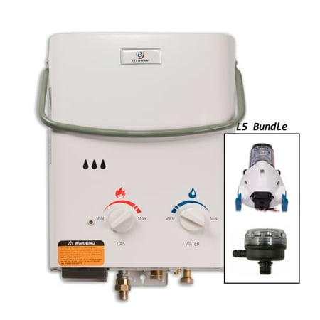 Eccotemp L5 Portable Outdoor Tankless Water Heater w/ 12V Pump and Strainer
