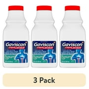 (3 pack) Gaviscon Extra Strength Heartburn Relief Antacid Liquid, Cool Mist, 12 Oz