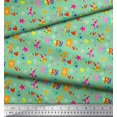 thumbnail image 2 of Soimoi Cotton Jersey Fabric Birthday Theme Party Print Fabric by the Yard 58 Inch Wide, 2 of 3